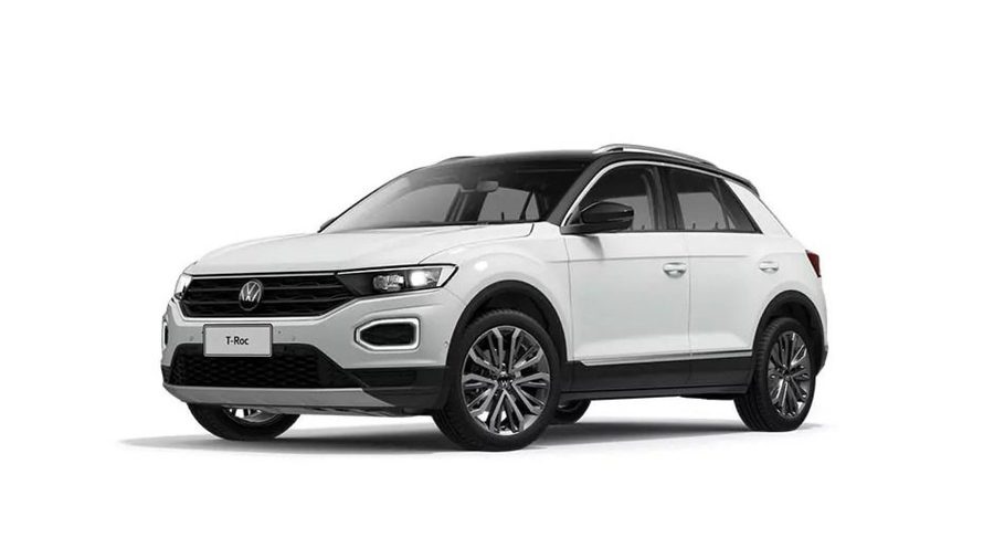 Volkswagen T-Roc huurauto klaar om opgehaald te worden bij Vliegveld Rhodos